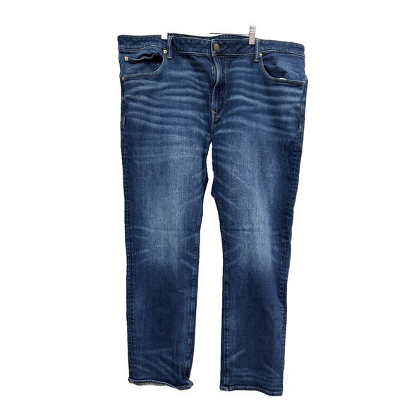 American Eagle Jeans for Men, 44x32 Big & Tall Slim Straight Fit Blue Denim AE - Picture 1 of 13